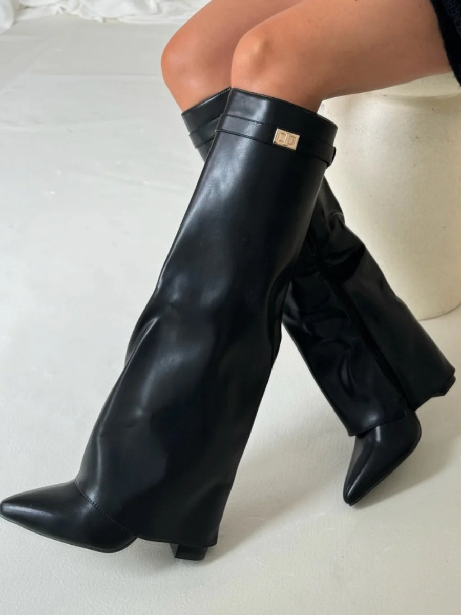 Black Suede Knee High Boots for Women – Classic High Design with Optimal Comfort 9