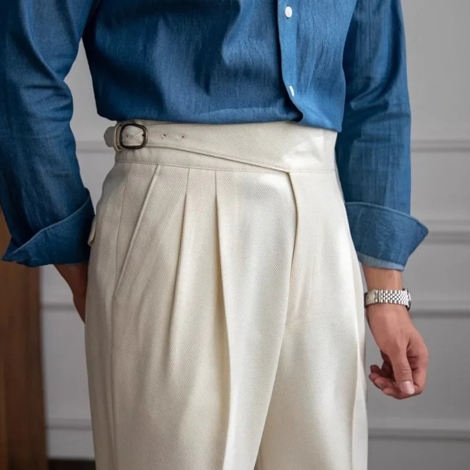 High-Waisted Classic Trousers with Straight-Leg Design – Italian Style for Timeless Elegance and Versatile Outfits 4