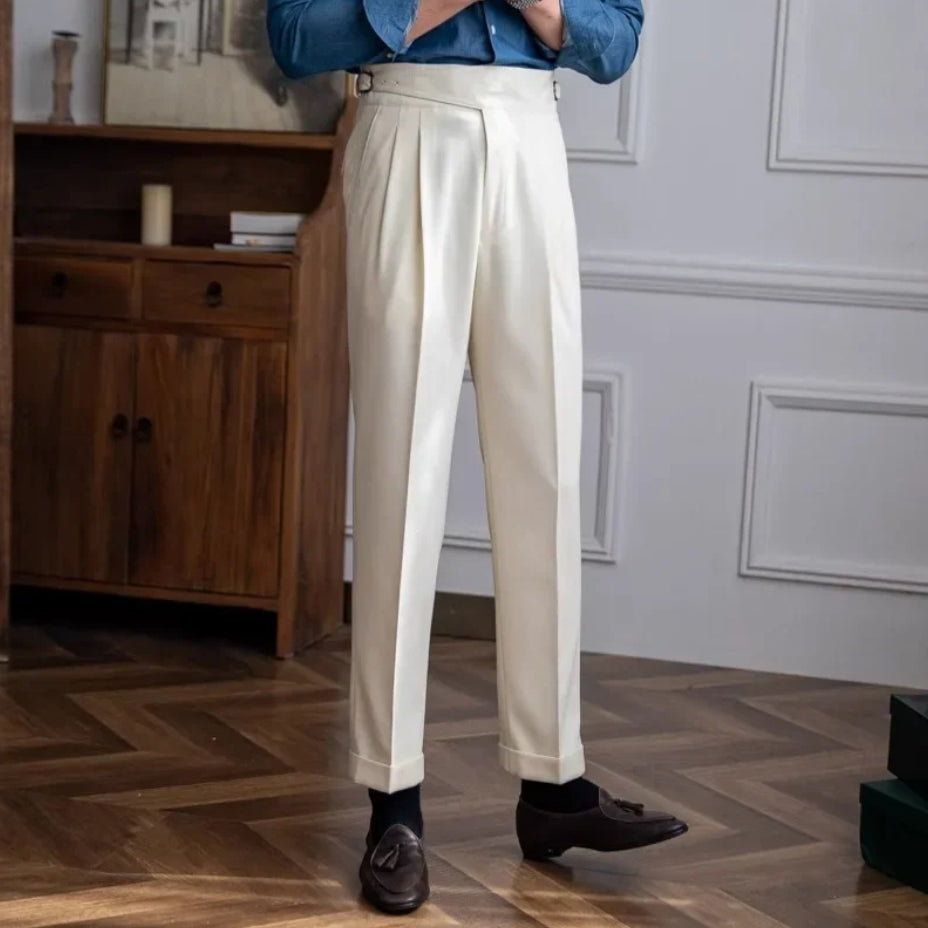 High-Waisted Classic Trousers with Straight-Leg Design – Italian Style for Timeless Elegance and Versatile Outfits 7