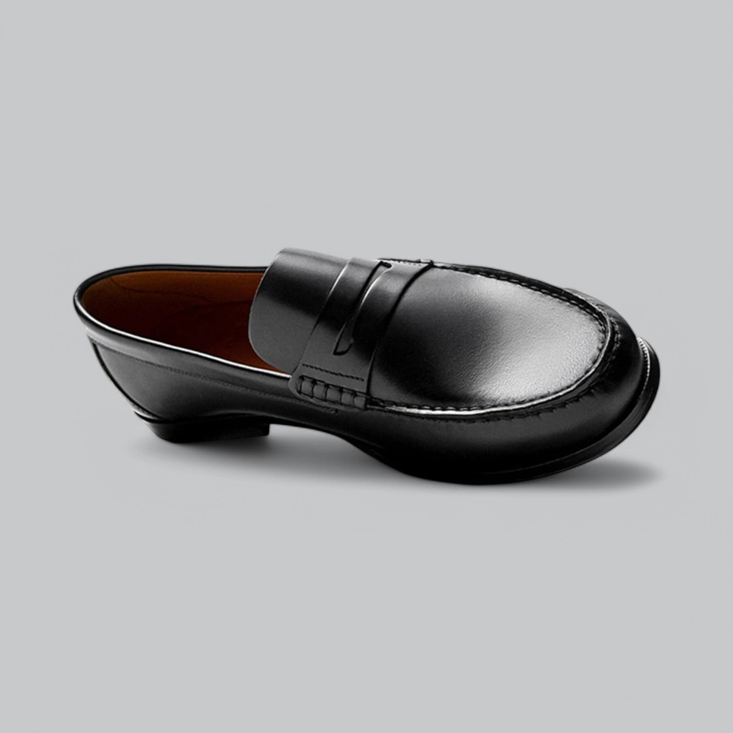 Men's Black Penny Loafers - Genuine Leather Loafer Shoes with Cushioned Insoles for Comfort and Timeless Style 3