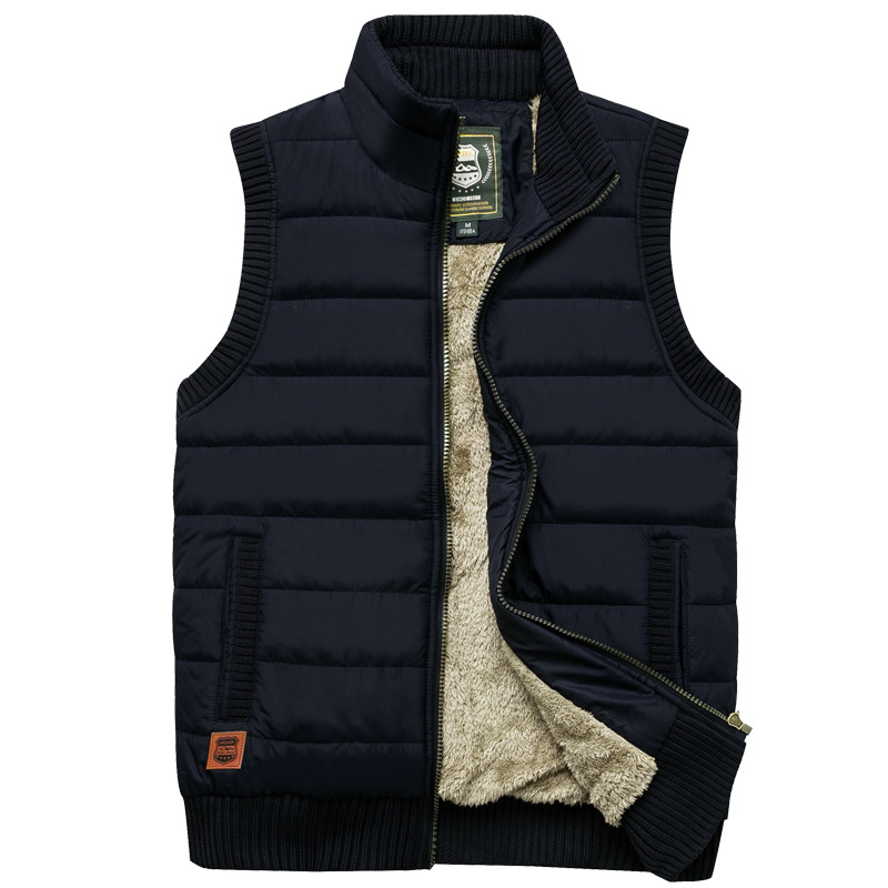 Men's Fleece Bodywarmer Vest – Quilted Insulation with Stand-Up Collar for Cold Weather 3