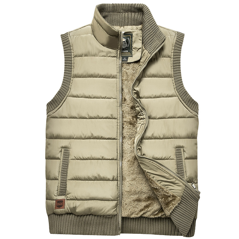 Men's Fleece Bodywarmer Vest – Quilted Insulation with Stand-Up Collar for Cold Weather 4