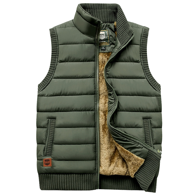 Men's Fleece Bodywarmer Vest – Quilted Insulation with Stand-Up Collar for Cold Weather 5