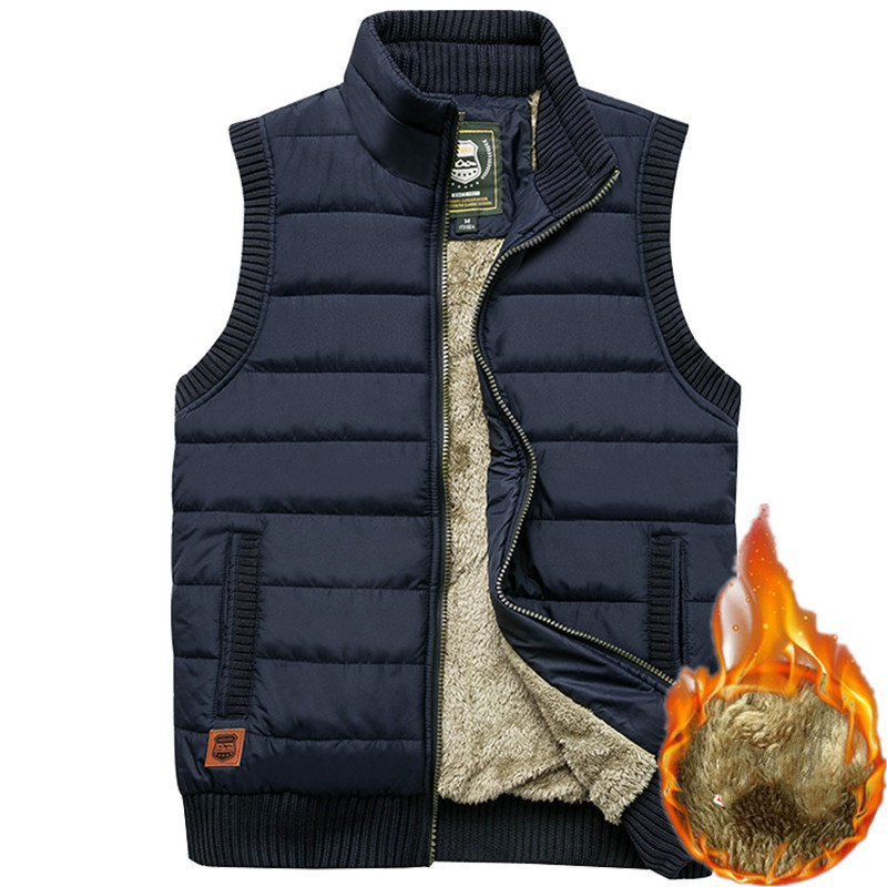 Men's Fleece Bodywarmer Vest – Quilted Insulation with Stand-Up Collar for Cold Weather 6