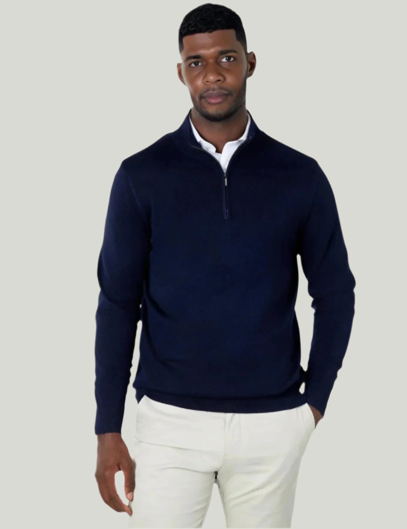 Men's Half Zip Jumper Navy 