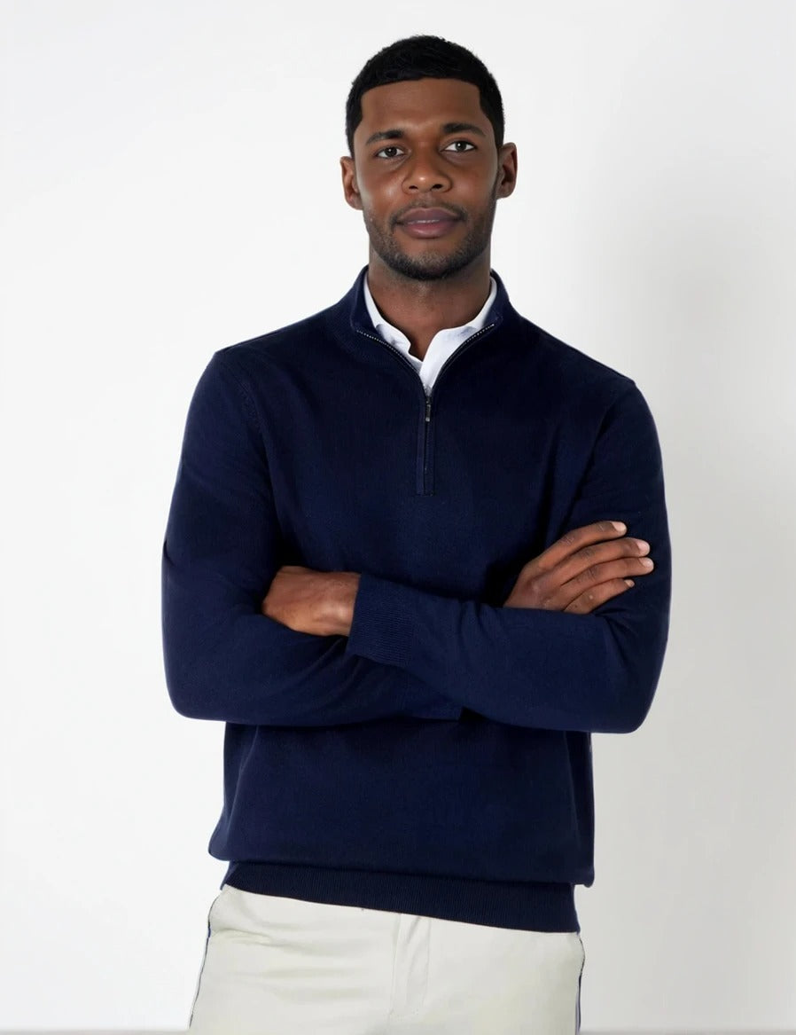 Men's Half Zip Jumper Navy