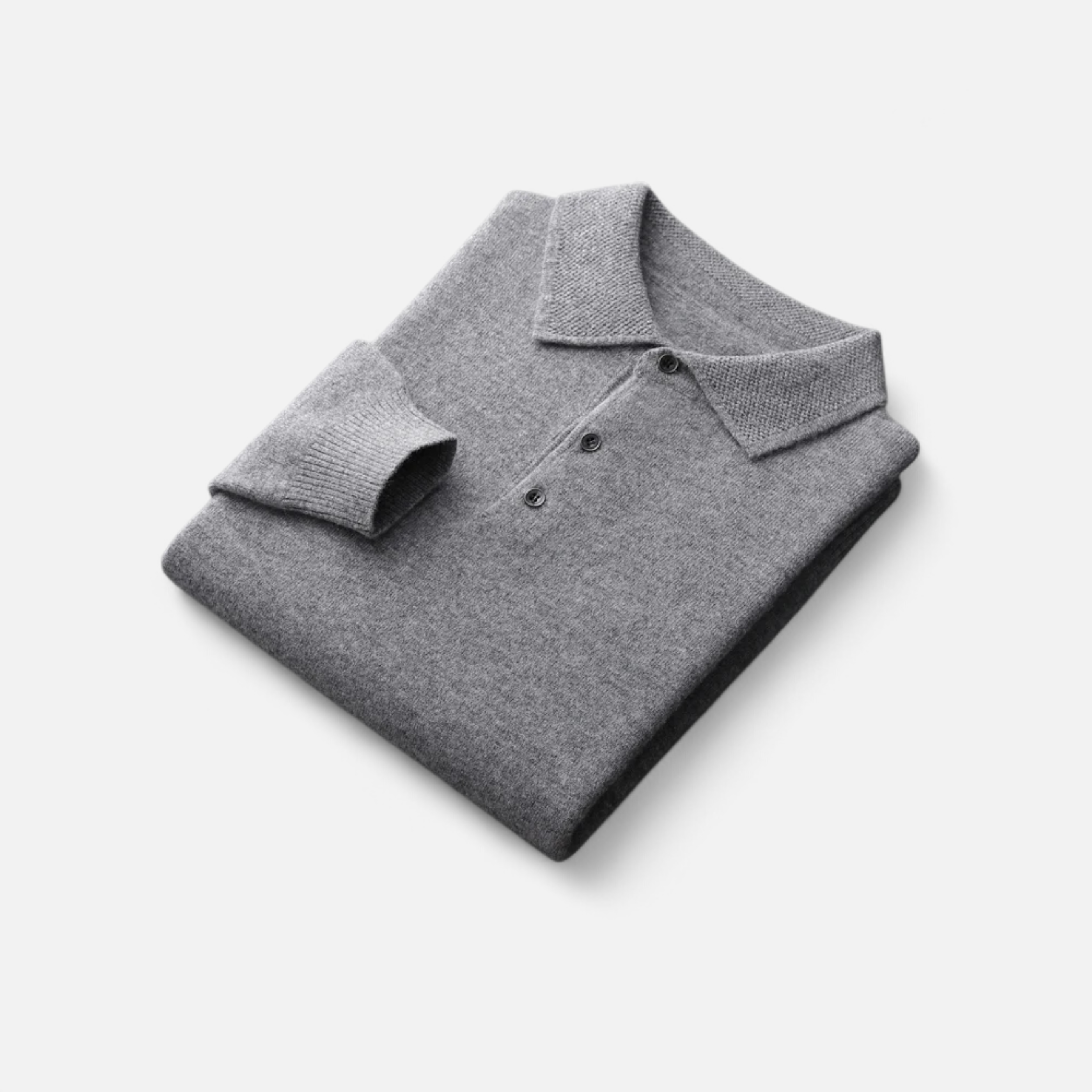 Men's Merino Wool Polo Sweater with Cashmere Softness – Lightweight Jacquard Knit for Spring and Autumn 9