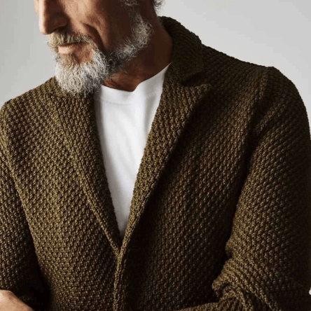 Men's Slim Fit Blazer with Herringbone Pattern – Elegant and Versatile Design 2