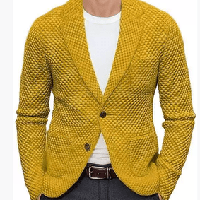 Men's Slim Fit Blazer with Herringbone Pattern – Elegant and Versatile Design 5
