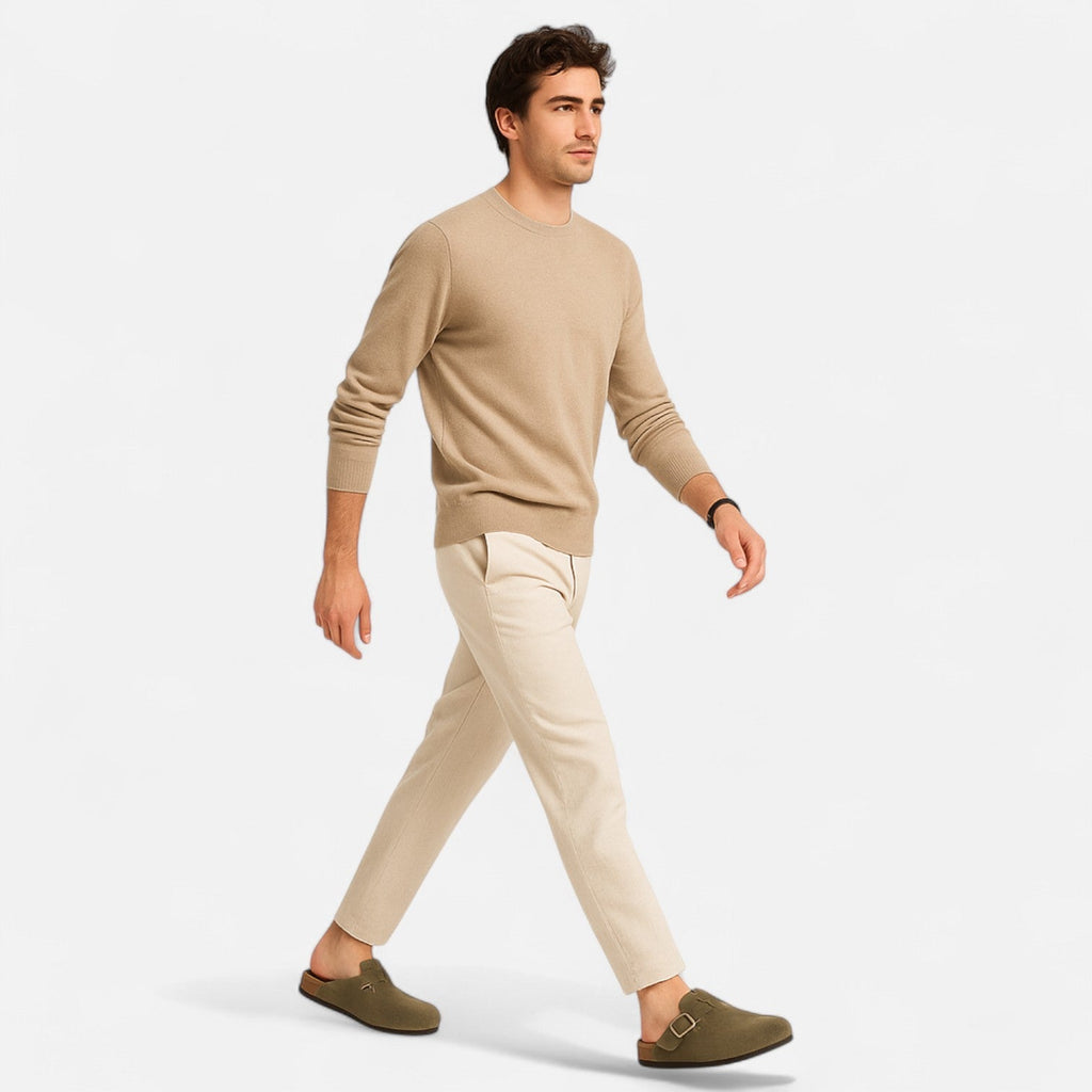 Men's Suede Mules Shoes with Anatomical Cork Insole – Comfortable Clog-Inspired Design, Slip-Resistant Rubber Sole 1