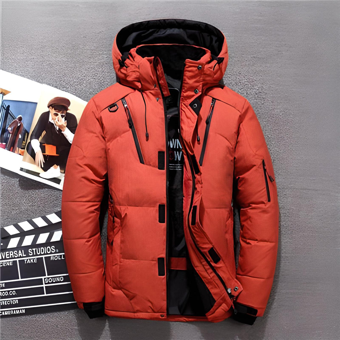 Ultra-Warm Men's Down Jacket – Lightweight Water-Repellent Puffer Coat for Outdoor Activities 4