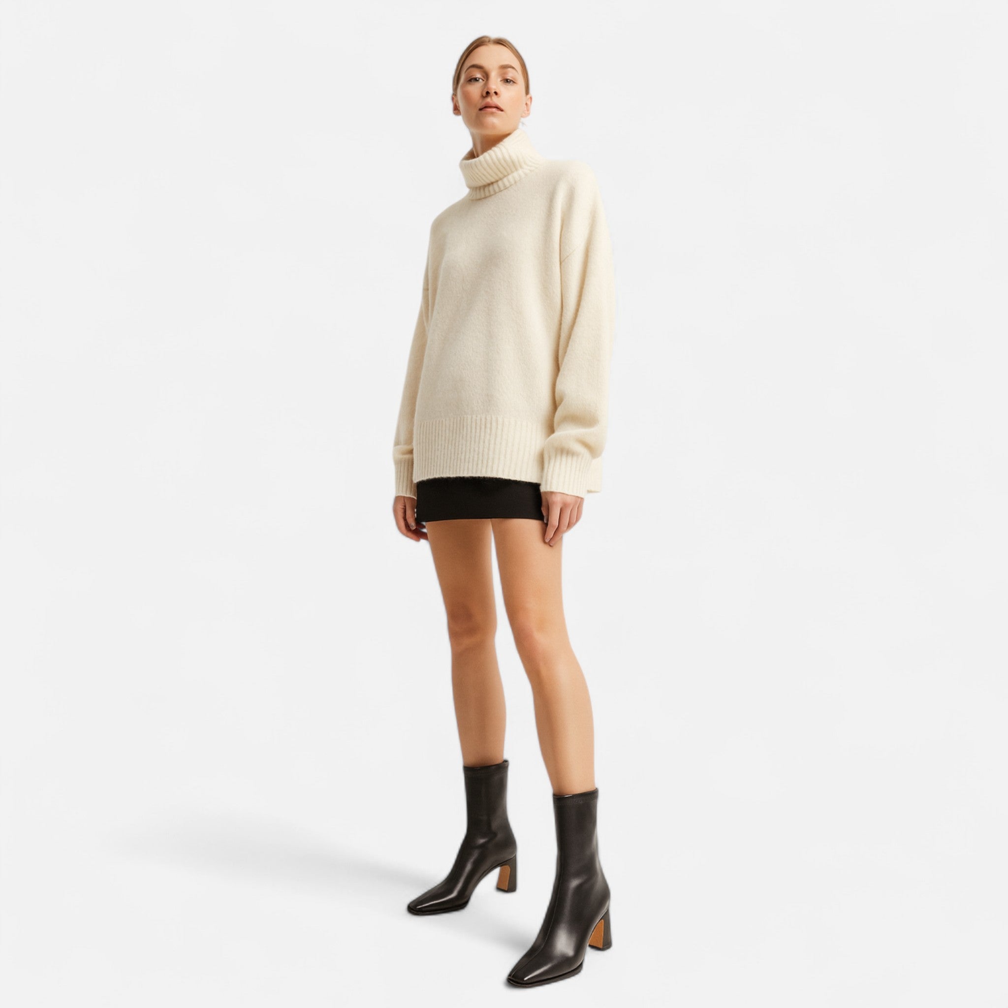 Vintage Square-Toe Black Ankle Boots for Women – Stylish and Comfortable Autumn Footwear 2