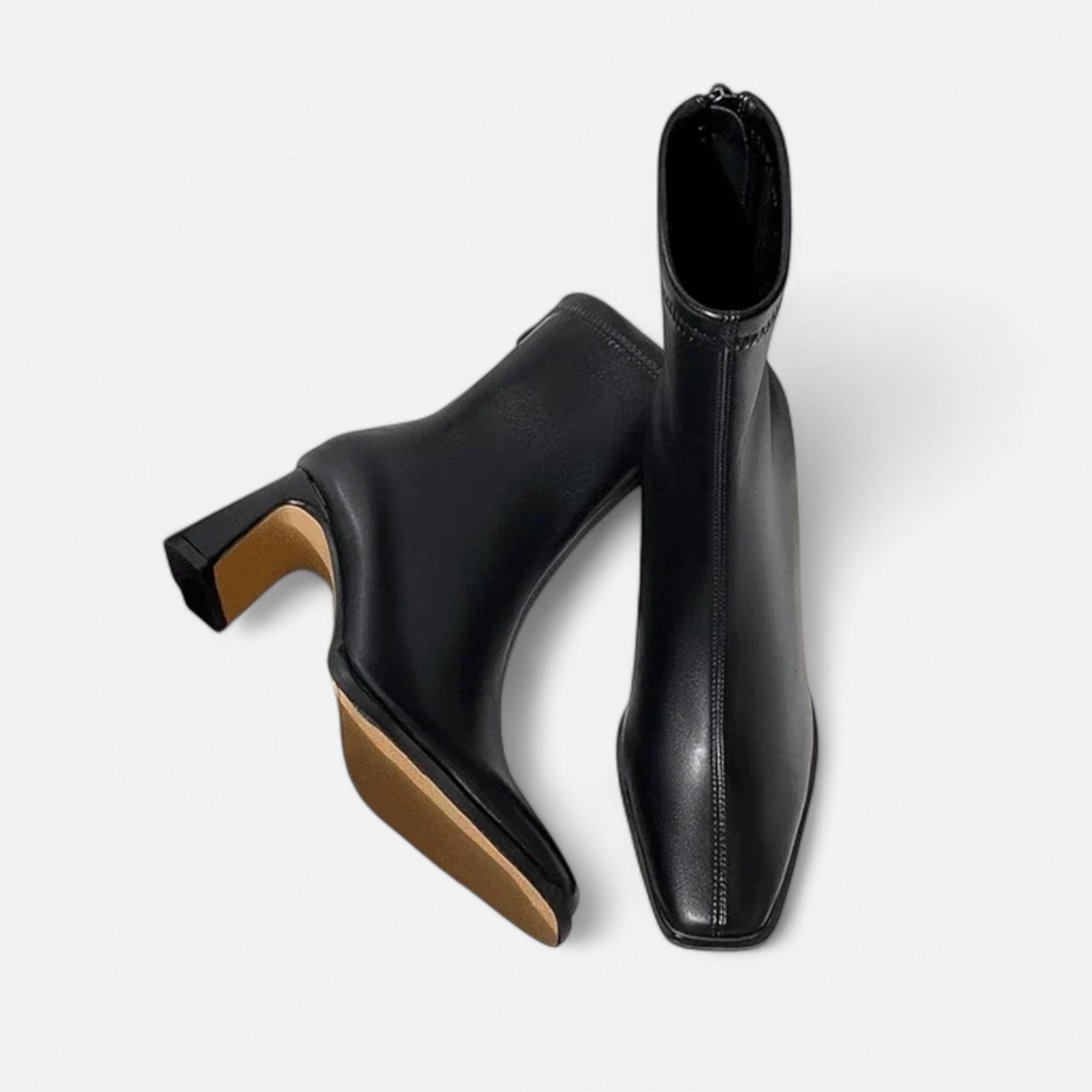 Vintage Square-Toe Black Ankle Boots for Women – Stylish and Comfortable Autumn Footwear 6