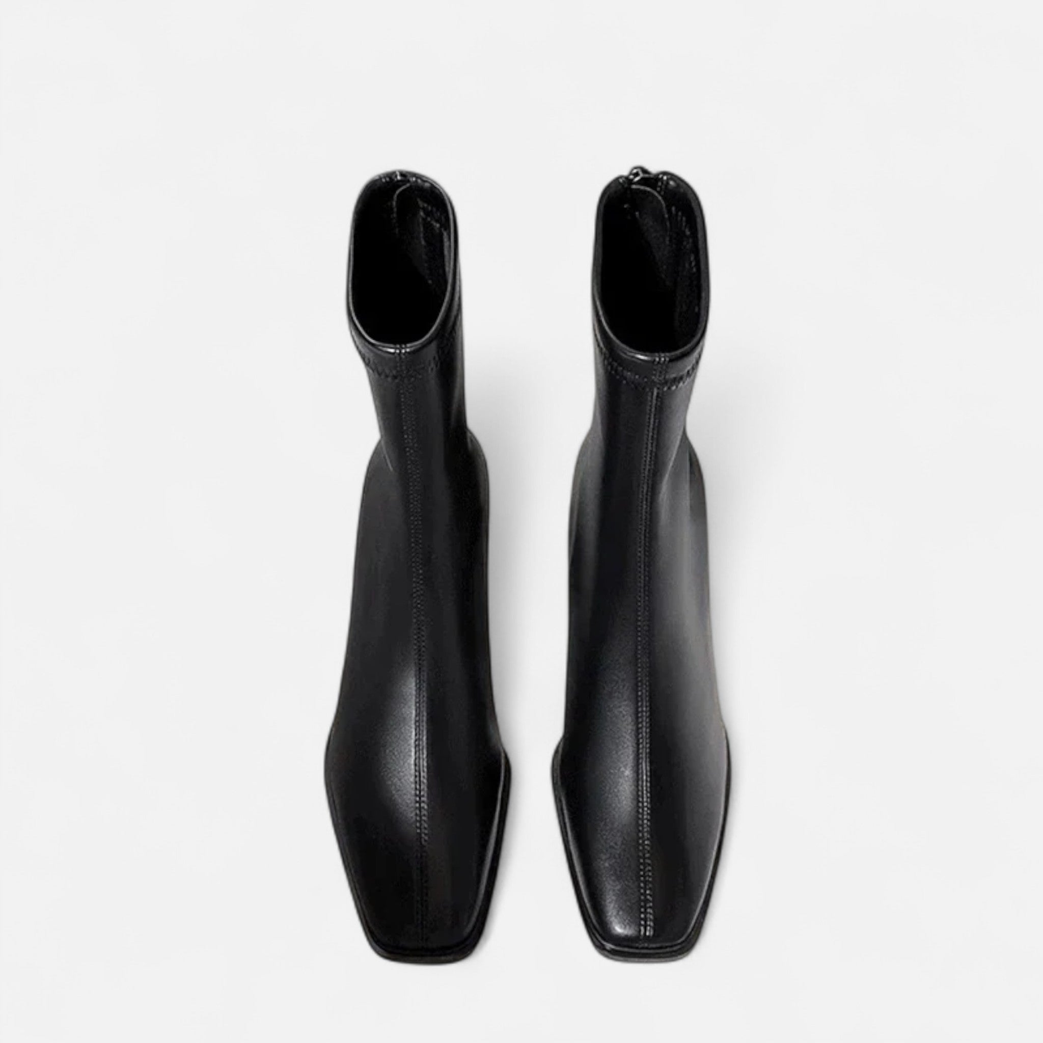 Vintage Square-Toe Black Ankle Boots for Women – Stylish and Comfortable Autumn Footwear 7