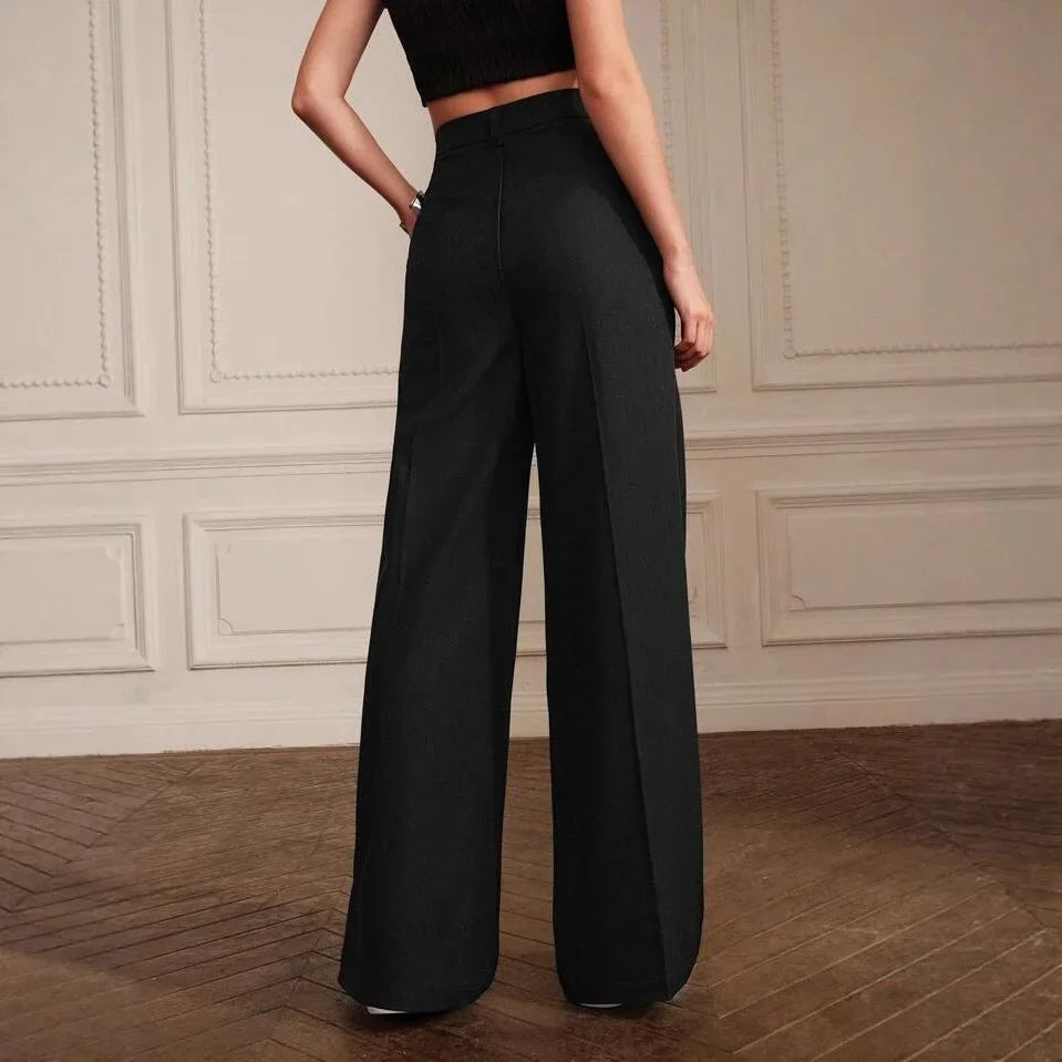Women's High Waist Wide Leg Pants – Casual Straight Cut Trousers for Effortless Style and Comfort 2