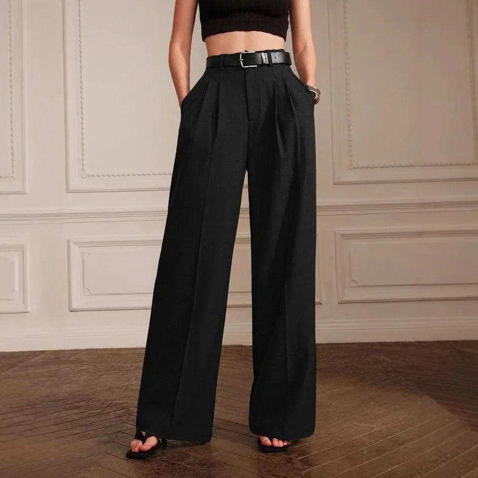 Women's High Waist Wide Leg Pants – Casual Straight Cut Trousers for Effortless Style and Comfort 3