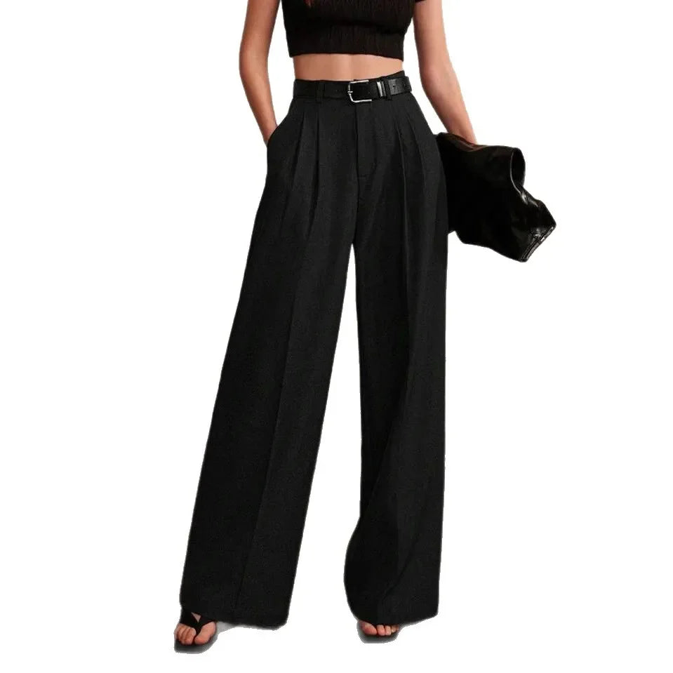 Women's High Waist Wide Leg Pants – Casual Straight Cut Trousers for Effortless Style and Comfort 4
